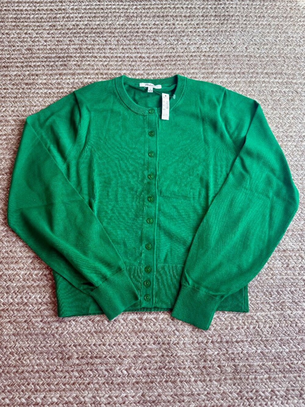 NWT Madewell Button-Front Cardigan in 100% Cotton
